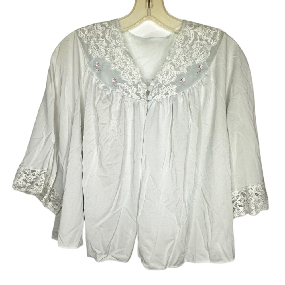Vintage Shadowline Nylon Cropped Pajama Top